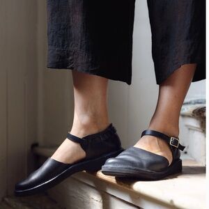 Handmade black leather shoes